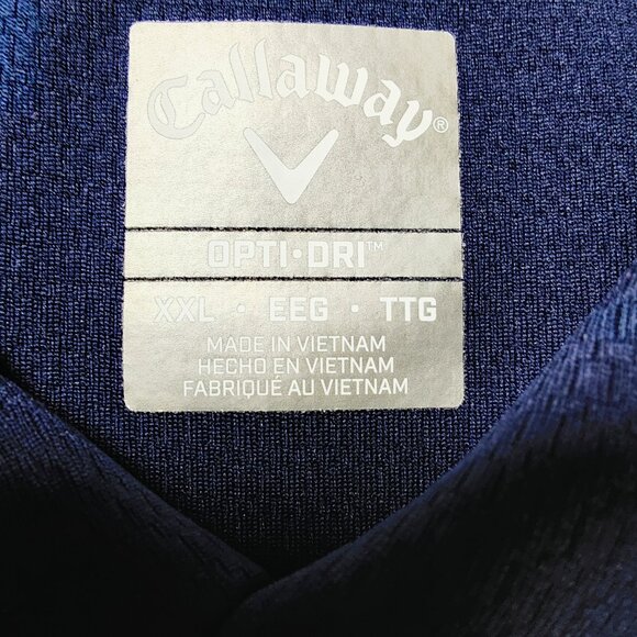 Callaway Men's XXL Blue Opti-Dri Golf Polo Shirt - Picture 4 of 9